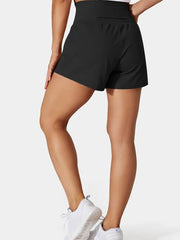 Svarta vida badshorts med fickband – Dammode Bild 4 - Miniatuur