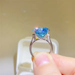 5 Carat Moissanite 925 Sterling Silver Ring | Redblad 18K Solid Gold & Certified Diamond Rings