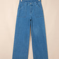 Dusk Blue Retro Washed Patch Pocket Stretchy Jeans - Foto 3