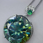 20 Carat Moissanite 925 Sterling Silver Pendant Necklace | Redblad 18K Solid Gold & Certified Diamond Necklaces