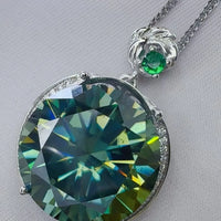20 Carat Moissanite 925 Sterling Silver Pendant Necklace