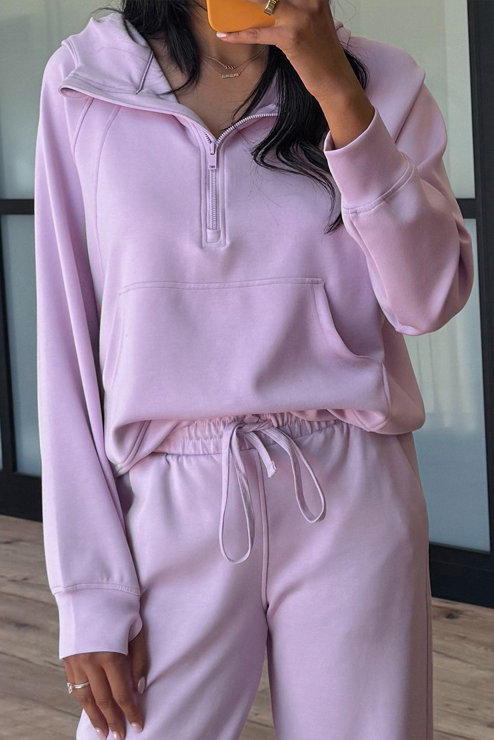 Jet Stream con Mezza Cerniera con Manica e Manica Pantaloni Attivi 2 Pezzi Outfit
