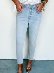 Jeans Skinny Skinny Lung Beau Blue Mid Rise fino alla caviglia - Damesmode Afbeelding 1 - Miniatuur