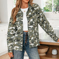 Poches poitrine en camouflage verte, veste en jean ample - Foto 5