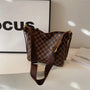 Checkered Pattern Shoulder Bag with Adjustable Strap