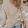 Smoke Gray geripptes Cord – übergroßer Sweatshirt - Foto 3