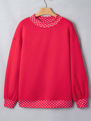 Felpa oversize con borsi contrastanti con colorblock arancione - Miniatuur
