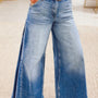Szew z boków Myosotis Slip Leg Jeans Casual Daily Długie spodnie z dżinsów