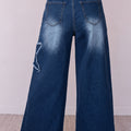 Ashleigh Blue Star Decorated Wide Leg Jeans - Damesmode Afbeelding 5 - Foto 5