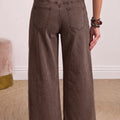 Beau Blue Solid Color Square Patch Pocket Ankle-length Barrel Jeans - Damesmode Afbeelding 5 - Foto 5