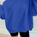 Grauer, einfarbiger Oversized Mock-Neck-Pullover - Foto 4