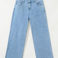 Myosotis Acid Washed High Rise Cropped Wide Leg Jeans - Foto 3