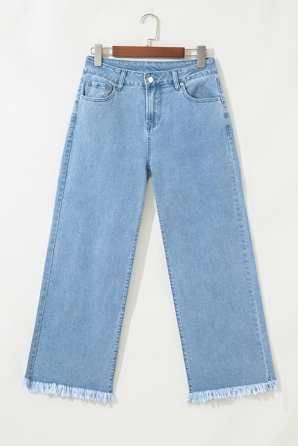 Myosotis syrevaskede high rip cutted wide leg jeans