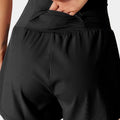 Black Pocketed Wide Waistband Swim Shorts - Damesmode Afbeelding 2 - Foto 2