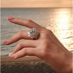5 Carat 925 Sterling Silver Moissanite Ring | Redblad 18K Solid Gold & Certified Diamond Rings