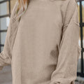 Smoke Gray geripptes Cord – übergroßer Sweatshirt - Foto 1