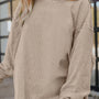 Smoke Gray geripptes Cord – übergroßer Sweatshirt