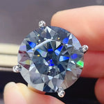20 Carat Moissanite 925 Sterling Silver Ring | Redblad 18K Solid Gold & Certified Diamond Rings