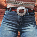 Ashleigh Blue High Waist Frayed Hem Flare Jeans - Damesmode Afbeelding 5 - Foto 5