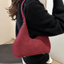 Solid Color Shoulder Bag