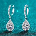 Moissanite Teardrop Earrings | Redblad 18K Solid Gold & Certified Diamond Earrings
