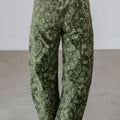 Pantaloni in jeans Harem con stampa paisley verde - Foto 4
