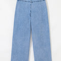 Beau Blue Western Washed Bow Knot Sash Wide Leg Jeans - Damesmode Afbeelding 4 - Foto 4