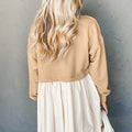 Rosarote Pullover-Poplin-Minikleid - Foto 5