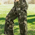 Gréng Vintage Blummenprint Quadrat-Patch Pocket Raw Hem Shift Jeans - Foto 6