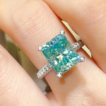 5 Carat Moissanite 925 Sterling Silver Ring | Redblad 18K Solid Gold & Certified Diamond Rings