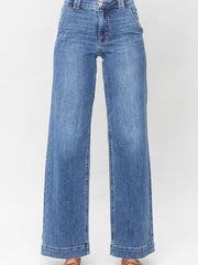 Jeans azzurro cielo con doppia zip e gamba dritta - Miniatuur