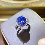 5 Carat Moissanite 925 Sterling Silver Ring | Redblad 18K Solid Gold & Certified Diamond Rings
