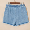 Myosotis ausgefranste Kanten Casual Denim Shorts - Foto 4