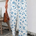 Vaqueros azul celeste, estampado floral, cintura recta y pierna recta - Foto 3