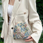 Rope Drawstring Floral Bucket Bag