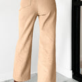 Pantaloni a gamba dritta in velluto costeno grigio fumo con pannello laterale - Foto 4