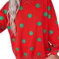Sweat-shirt grand format à pois marron à motifs contrastants - Foto 5