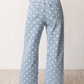 Jeans casual slim fit rosa a pois - Foto 5