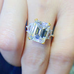 5 Carat Moissanite 925 Sterling Silver Ring | Redblad 18K Solid Gold & Certified Diamond Rings