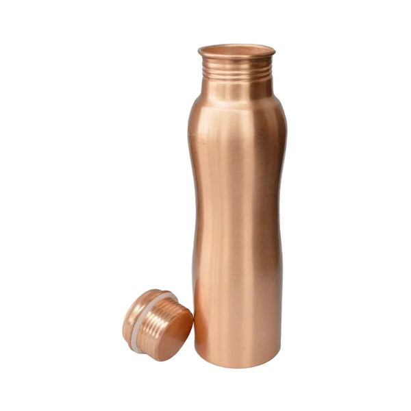 Handgemaakte, lekvrije waterfles van puur koper met anticorrosiecoating, BPA-vrij. &ndash; 100% Zuiver Ayurvedisch Koper | RedBlad
