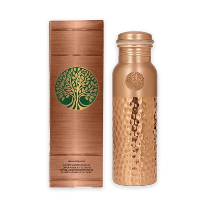 Gehamerde Koperen Drinkfles 950 ml