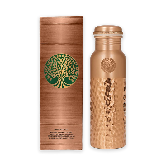 Gehamerde Koperen Drinkfles 950 ml