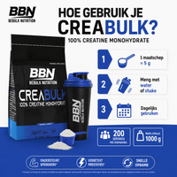 CreaBulk 100% Creatine Monohydraat Poeder Micronized thumbnail