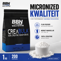 CreaBulk - 100% Creatine Monohydraat Micronized - BeBulk Nutrition thumbnail
