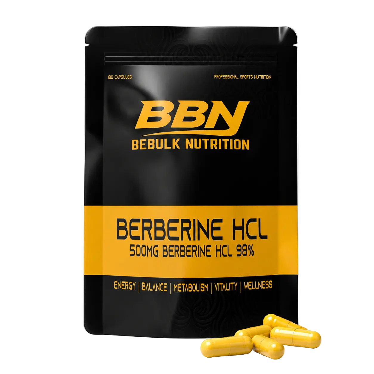 Berberine HCL 98% - Vegan - BeBulk Nutrition