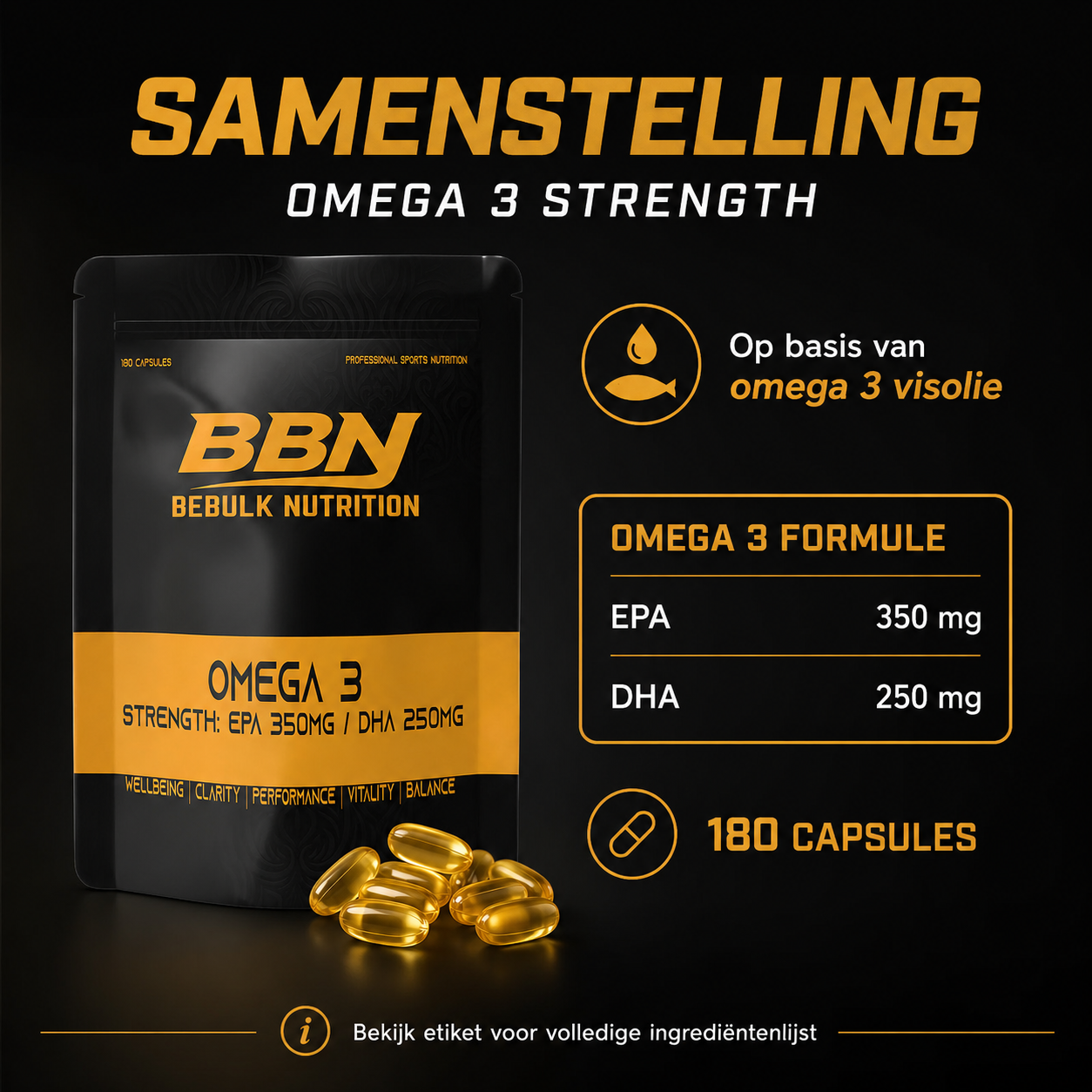 Omega 3 Strength EPA 350mg / DHA 250mg – BeBulk Nutrition