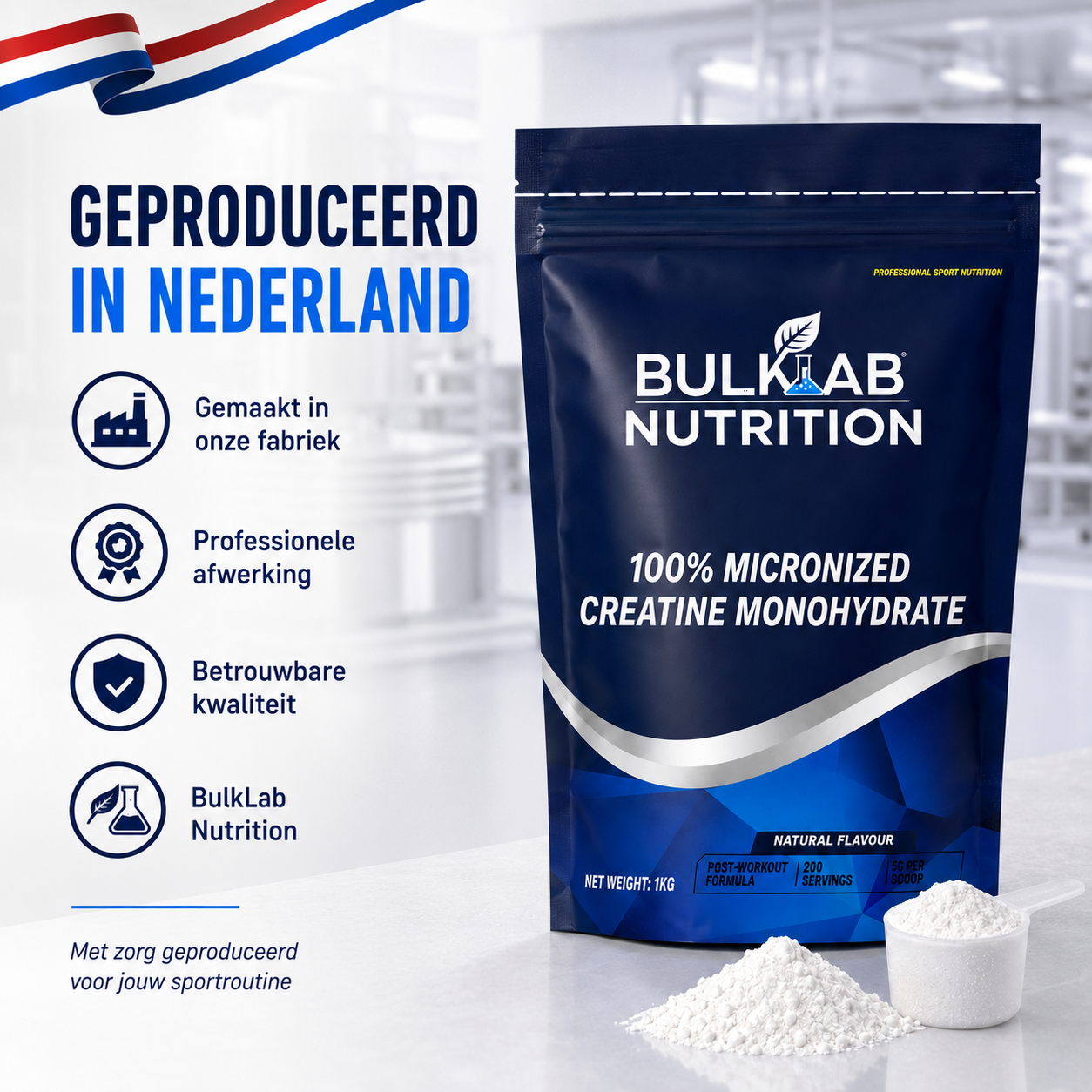 100% Creatine Monohydraat Micronized - BulkLab Nutrition