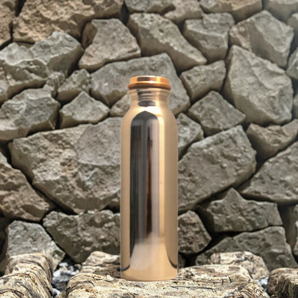1000 ml koperen waterfles, lekvrij en zonder naden