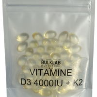 Vitamin D3 4000 IU + K2 100 mcg MK7 - Softgels – BulkLab Nutrition thumbnail