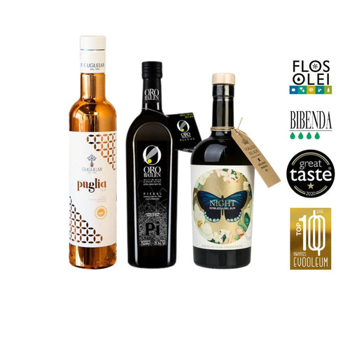 Beste olijfolie set 2025, drie extra vierge olijfoliën